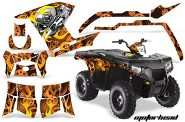 ATV Graphics Kit Decal Sticker Wrap For Polaris Sportsman 500/800 2011-2015 MOTORHEAD ORANGE-atv motorcycle utv parts accessories gear helmets jackets gloves pantsAll Terrain Depot