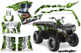 ATV Graphics Kit Decal Sticker Wrap For Polaris Sportsman 500/800 2011-2015 HATTER WHITE GREEN