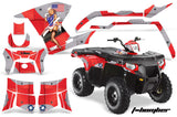 ATV Graphics Kit Decal Sticker Wrap For Polaris Sportsman 500/800 2011-2015 TBOMBER RED