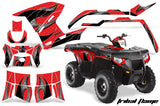 ATV Graphics Kit Decal Sticker Wrap For Polaris Sportsman 500/800 2011-2015 TRIBAL BLACK RED