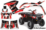 ATV Graphics Kit Decal Sticker Wrap For Polaris Sportsman 500/800 2011-2015 TRIBAL RED BLACK