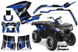 ATV Graphics Kit Decal Sticker Wrap For Polaris Sportsman 500/800 2011-2015 TRIBAL BLUE BLACK