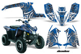 ATV Graphics Kit Decal Sticker Wrap For Polaris Scrambler 2010-2012 DEADEN BLUE
