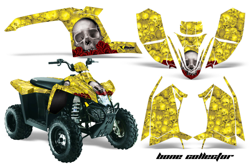 ATV Graphics Kit Decal Sticker Wrap For Polaris Trailblazer 2010-2013 BONES YELLOW-atv motorcycle utv parts accessories gear helmets jackets gloves pantsAll Terrain Depot