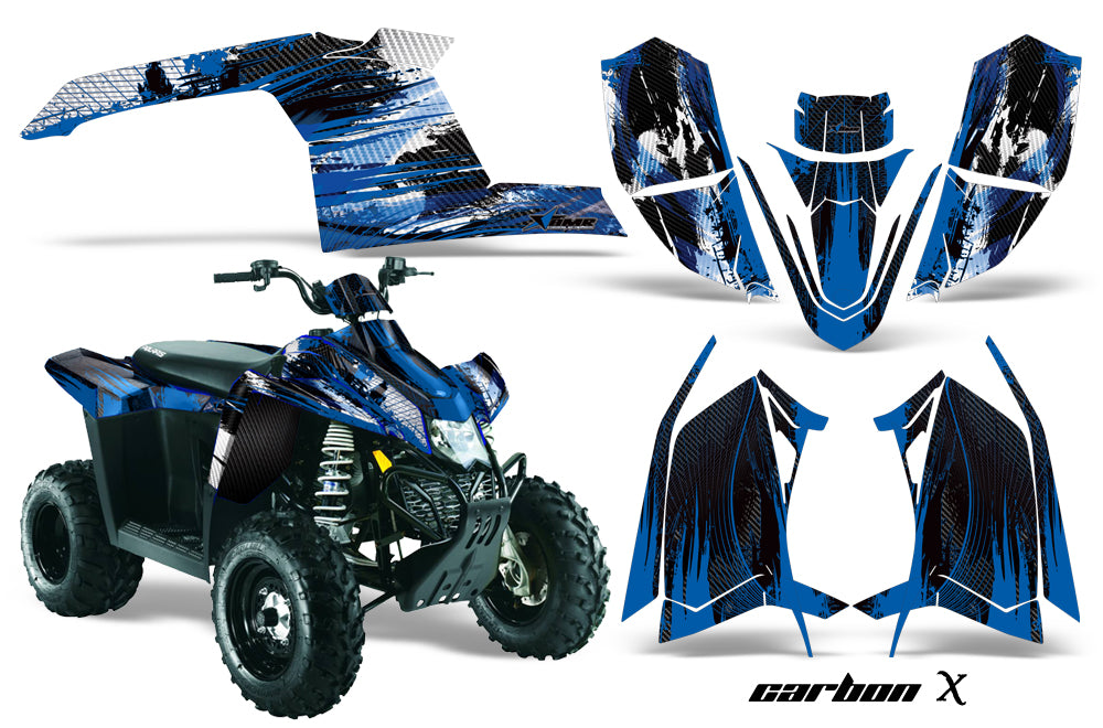 ATV Graphics Kit Decal Sticker Wrap For Polaris Scrambler 2010-2012 CARBONX BLUE-atv motorcycle utv parts accessories gear helmets jackets gloves pantsAll Terrain Depot