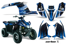 Load image into Gallery viewer, ATV Graphics Kit Decal Sticker Wrap For Polaris Scrambler 2010-2012 CARBONX BLUE-atv motorcycle utv parts accessories gear helmets jackets gloves pantsAll Terrain Depot