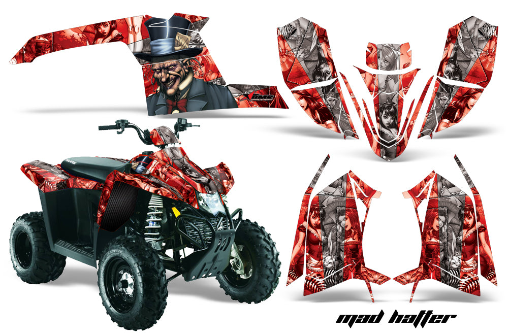 ATV Graphics Kit Decal Sticker Wrap For Polaris Scrambler 2010-2012 HATTER RED SILVER-atv motorcycle utv parts accessories gear helmets jackets gloves pantsAll Terrain Depot