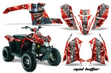 ATV Graphics Kit Decal Sticker Wrap For Polaris Trailblazer 2010-2013 HATTER RED SILVER