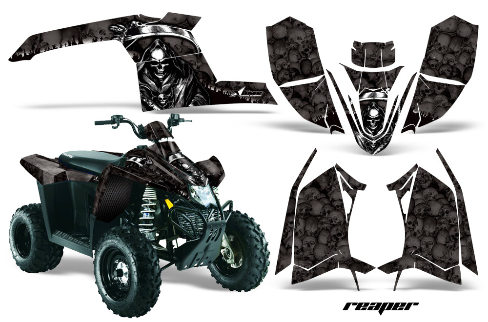 ATV Graphics Kit Decal Sticker Wrap For Polaris Trailblazer 2010-2013 REAPER BLACK-atv motorcycle utv parts accessories gear helmets jackets gloves pantsAll Terrain Depot