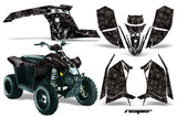 ATV Graphics Kit Decal Sticker Wrap For Polaris Trailblazer 2010-2013 REAPER BLACK
