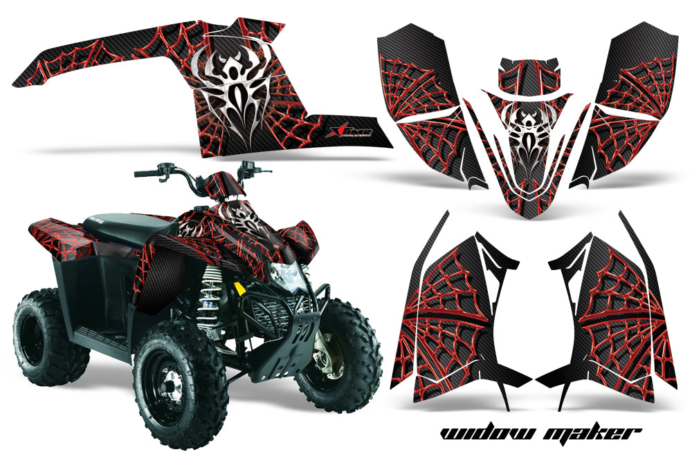 ATV Graphics Kit Decal Sticker Wrap For Polaris Trailblazer 2010-2013 WIDOW RED BLACK-atv motorcycle utv parts accessories gear helmets jackets gloves pantsAll Terrain Depot