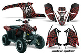 ATV Graphics Kit Decal Sticker Wrap For Polaris Scrambler 2010-2012 WIDOW RED BLACK
