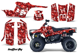 ATV Graphics Kit Decal Sticker Wrap For Polaris Trail Boss 330 2004-2009 BUTTERFLY WHITE RED-atv motorcycle utv parts accessories gear helmets jackets gloves pantsAll Terrain Depot