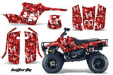 ATV Graphics Kit Decal Sticker Wrap For Polaris Trail Boss 330 2004-2009 BUTTERFLY WHITE RED