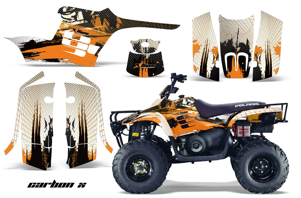 ATV Graphics Kit Decal Sticker Wrap For Polaris Trail Boss 330 2004-2009 CARBONX ORANGE-atv motorcycle utv parts accessories gear helmets jackets gloves pantsAll Terrain Depot