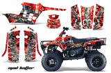 ATV Graphics Kit Decal Sticker Wrap For Polaris Trail Boss 330 2004-2009 HATTER SILVER RED