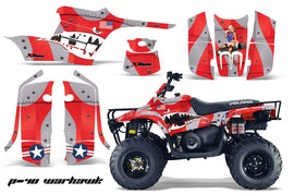 ATV Graphics Kit Decal Sticker Wrap For Polaris Trail Boss 330 2004-2009 WARHAWK RED-atv motorcycle utv parts accessories gear helmets jackets gloves pantsAll Terrain Depot