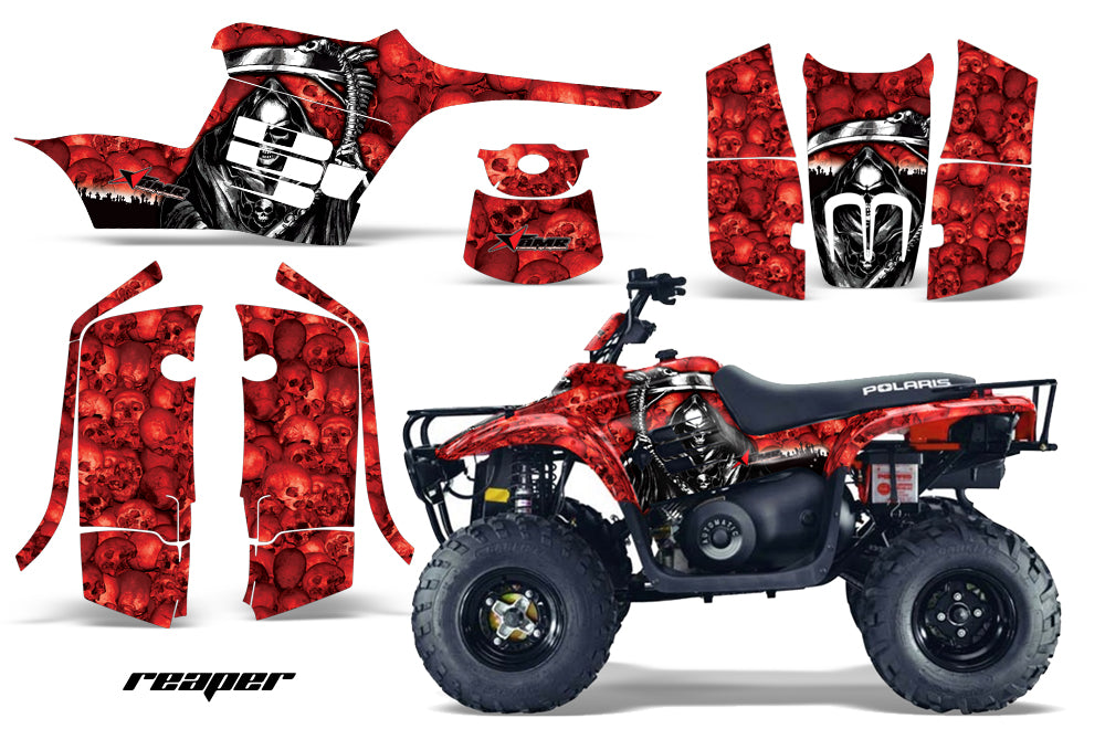 ATV Graphics Kit Decal Sticker Wrap For Polaris Trail Boss 330 2004-2009 REAPER RED-atv motorcycle utv parts accessories gear helmets jackets gloves pantsAll Terrain Depot