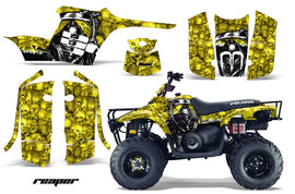 ATV Graphics Kit Decal Sticker Wrap For Polaris Trail Boss 330 2004-2009 REAPER YELLOW-atv motorcycle utv parts accessories gear helmets jackets gloves pantsAll Terrain Depot