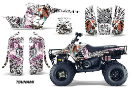 ATV Graphics Kit Decal Sticker Wrap For Polaris Trail Boss 330 2004-2009 TSUNAMI WHITE-atv motorcycle utv parts accessories gear helmets jackets gloves pantsAll Terrain Depot