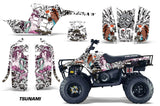 ATV Graphics Kit Decal Sticker Wrap For Polaris Trail Boss 330 2004-2009 TSUNAMI WHITE