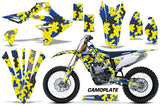 Dirt Bike Graphics Kit Decal Sticker Wrap For Suzuki RMZ450 2018+ CAMOPLATE YELLOW BLUE