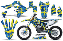 Load image into Gallery viewer, Dirt Bike Graphics Kit Decal Sticker Wrap For Suzuki RMZ450 2018+ DIGICAMO BLUE YELLOW-atv motorcycle utv parts accessories gear helmets jackets gloves pantsAll Terrain Depot