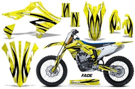 Dirt Bike Graphics Kit Decal Sticker Wrap For Suzuki RMZ450 2018+ FADE YELLOW-atv motorcycle utv parts accessories gear helmets jackets gloves pantsAll Terrain Depot