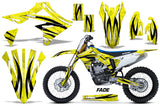 Dirt Bike Graphics Kit Decal Sticker Wrap For Suzuki RMZ450 2018+ FADE YELLOW