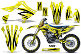 Graphics Kit Decal Sticker Wrap + # Plates For Suzuki RMZ450 2018+ FADE YELLOW