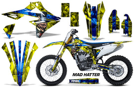 Dirt Bike Graphics Kit Decal Sticker Wrap For Suzuki RMZ450 2018+ HATTER BLUE YELLOW-atv motorcycle utv parts accessories gear helmets jackets gloves pantsAll Terrain Depot