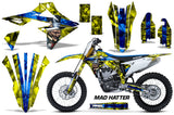 Dirt Bike Graphics Kit Decal Sticker Wrap For Suzuki RMZ450 2018+ HATTER BLUE YELLOW