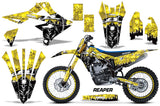 Graphics Kit Decal Sticker Wrap + # Plates For Suzuki RMZ450 2018+ REAPER YELLOW