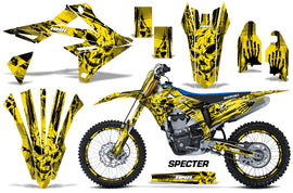 Graphics Kit Decal Sticker Wrap + # Plates For Suzuki RMZ450 2018+ SPECTER YELLOW-atv motorcycle utv parts accessories gear helmets jackets gloves pantsAll Terrain Depot