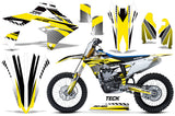 Dirt Bike Graphics Kit Decal Sticker Wrap For Suzuki RMZ450 2018+ TECK YELLOW