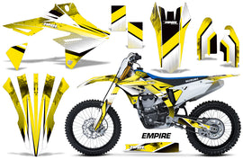 Dirt Bike Graphics Kit Decal Sticker Wrap For Suzuki RMZ450 2018+ EMPIRE YELLOW-atv motorcycle utv parts accessories gear helmets jackets gloves pantsAll Terrain Depot