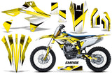 Dirt Bike Graphics Kit Decal Sticker Wrap For Suzuki RMZ450 2018+ EMPIRE YELLOW