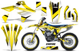 Graphics Kit Decal Sticker Wrap + # Plates For Suzuki RMZ450 2018+ EMPIRE YELLOW