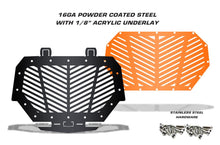 Load image into Gallery viewer, 1 Piece Steel Grille for Polaris RZR 1000 2015-2017 - V-STRIPE w/ ORANGE ACRYLIC UNDERLAY-atv motorcycle utv parts accessories gear helmets jackets gloves pantsAll Terrain Depot