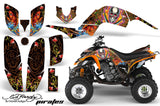 ATV Decal Graphics Kit Quad Sticker Wrap For Yamaha Raptor 660 2001-2005 EDHP ORANGE