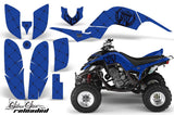 ATV Decal Graphics Kit Quad Sticker Wrap For Yamaha Raptor 660 2001-2005 RELOADED BLACK BLUE