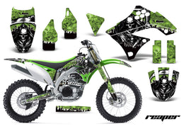 Dirt Bike Decal Graphics Kit Sticker Wrap For Kawasaki KXF450 2009-2011 REAPER GREEN-atv motorcycle utv parts accessories gear helmets jackets gloves pantsAll Terrain Depot