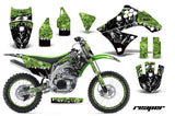 Graphics Kit Decal Sticker Wrap + # Plates For Kawasaki KXF450 2009-2011 REAPER GREEN