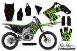 Graphics Kit Decal Sticker Wrap + # Plates For Kawasaki KXF450 2009-2011 RELOADED GREEN BLACK
