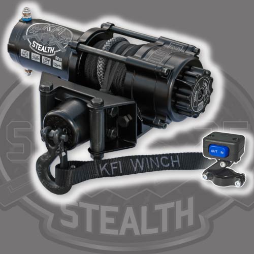 Honda Foreman TRX500 FM SE25 Stealth 2500 lb Synthetic Rope Winch kit by KFI