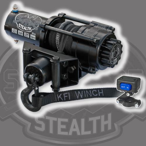 KFI SE25 Stealth 12v ATV Winch Kit SE 2500 lb - All Terrain Depot