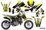 Dirt Bike Graphics Kit Decal Sticker Wrap For Suzuki DRZ70 2008-2016 ATTACK YELLOW