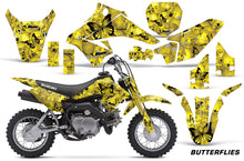 Load image into Gallery viewer, Dirt Bike Graphics Kit Decal Sticker Wrap For Suzuki DRZ70 2008-2016 BUTTERFLIES BLACK YELLOW-atv motorcycle utv parts accessories gear helmets jackets gloves pantsAll Terrain Depot