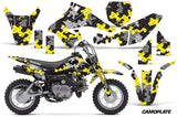 Dirt Bike Graphics Kit Decal Sticker Wrap For Suzuki DRZ70 2008-2016 CAMOPLATE YELLOW