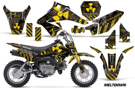 Dirt Bike Graphics Kit Decal Sticker Wrap For Suzuki DRZ70 2008-2016 MELTDOWN YELLOW BLACK-atv motorcycle utv parts accessories gear helmets jackets gloves pantsAll Terrain Depot